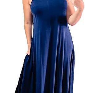 Vestido Longo Alcinha com Bolso - Imagem 1