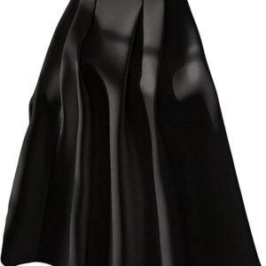 GORGLITTER - Saia preta maxi plissada feminina cintura alta rodada elegante elegante trabalho saia longa Pesquisar nesta página - Imagem 2